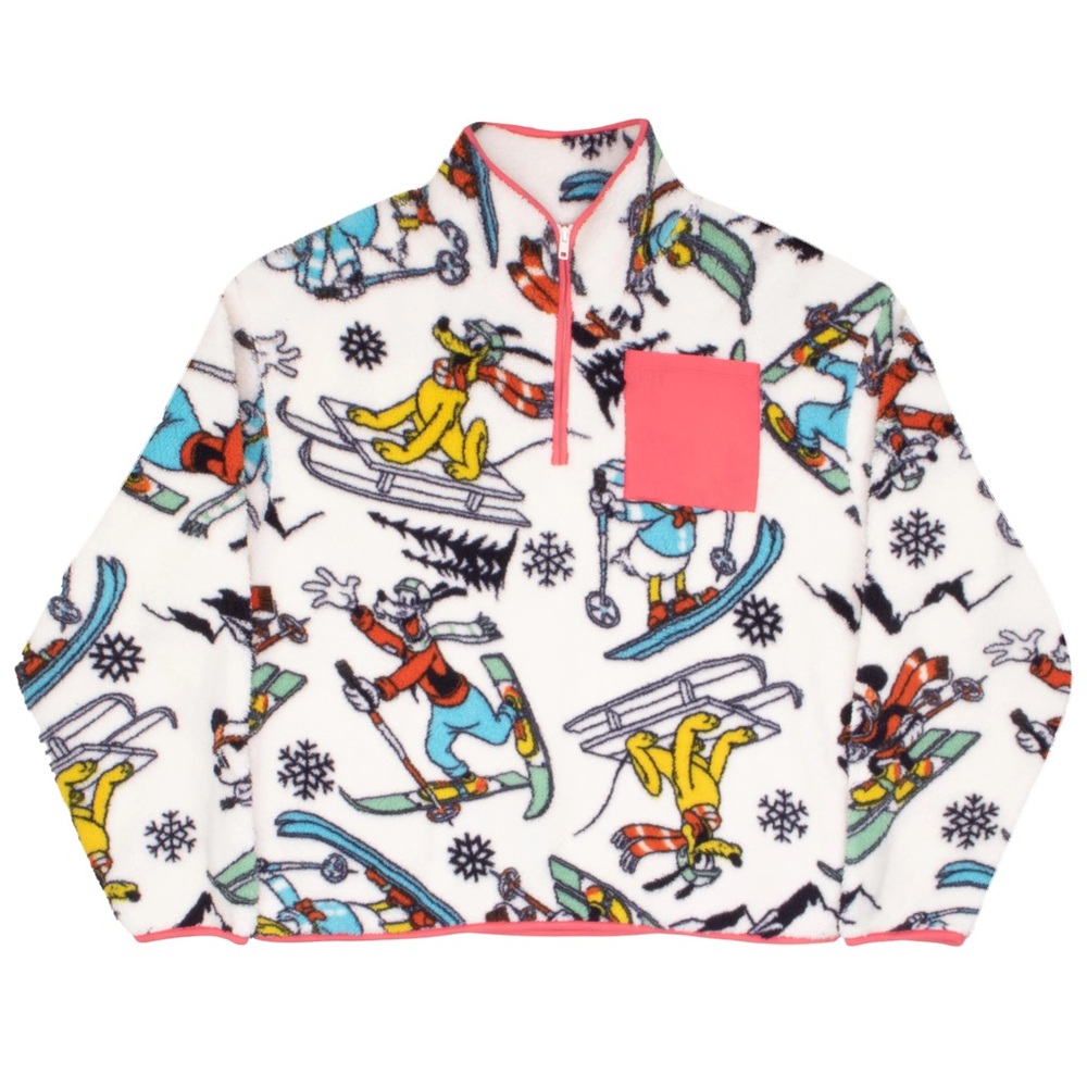 Disney Mickey Mouse and Friends Winter Sports Women’s Soft Fleece Pullover